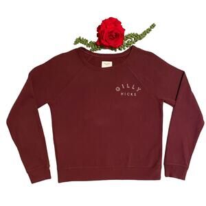 Gilly Hicks Pullover Sweatshirt Color Burgundy Size Small